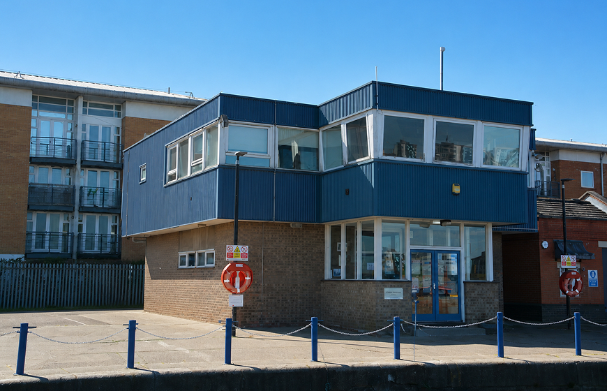 Image of a building on Londons Royal Docks