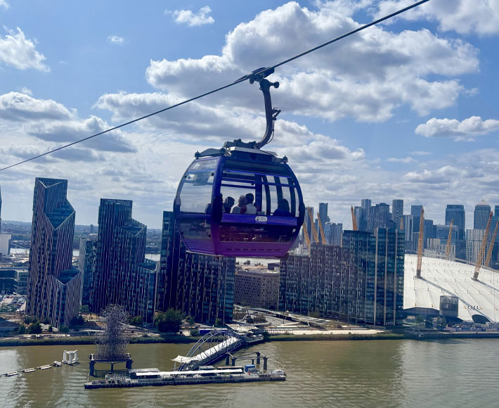 Transport for London Cable Car above Thames